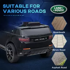 AIYAPLAY Licensed Land Rover Discovery Sport, 12V Kids Ride on Car w/ Remote Control, Lights, Music, Horn, for 3-6 Years, Black - 8
