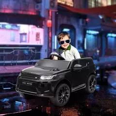 AIYAPLAY Licensed Land Rover Discovery Sport, 12V Kids Ride on Car w/ Remote Control, Lights, Music, Horn, for 3-6 Years, Black - 2
