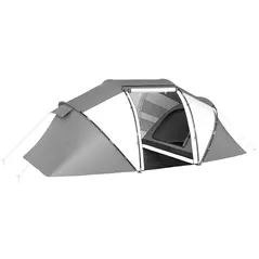Outsunny 4-6 Man UV Protection Camping Tent - Charcoal Grey and White - 1