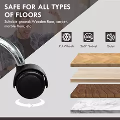 Vinsetto Six Point Vibrating Massage Office Chair - Dark Brown - 8