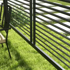 Outsunny 3 x 2.8m Metal Pergola, with Retractable Fabric Roof - Grey - 8