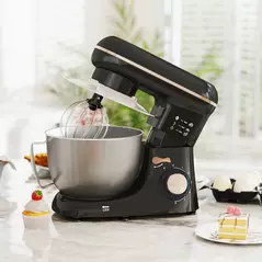 HOMCOM 1300W Kitchen Stand Mixer, with Accessories - Black - 2