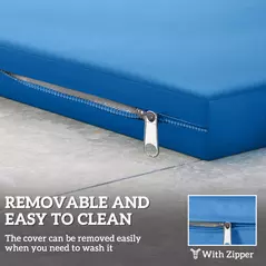 Outsunny Outdoor Seat Cushion Pads for Rattan Furniture, 3 PCs Garden Furniture Cushions,  Sky Blue - 7