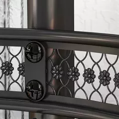 Outsunny Four-Tier Steel Plant Stand - Black - 9