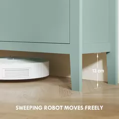 HOMCOM Modern Four-Drawer Shoe Cabinet - Green - 6