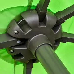 Outsunny 4.6M Sun Umbrella Canopy Double-sided Crank Sun Shade w/ Cross Base Green - 8