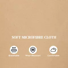 HOMCOM 140° Manual Reclining Armchair, with Footrest - Light Brown - 6