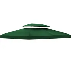 Outsunny Gazebo Roof Replacement, for 3 x 4m Frames - Green - 1