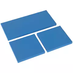 Outsunny Outdoor Seat Cushion Pads for Rattan Furniture, 3 PCs Garden Furniture Cushions,  Sky Blue - 1