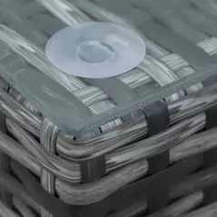 Outsunny 8 Piece Rattan Corner Sofa Set with Wide & Deep Seat, Assembled Aluminium PE Rattan Garden Furniture Set with Thick Cushions and Glass Top Table for Outdoor, Conservatory, Grey - 8