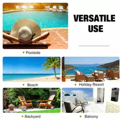 Outsunny 2 Seater Rattan Bistro Set, Steel-Black - 7