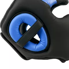 SPORTNOW Boxing Headguard w/ Adjustable Strap for Sparring, Kickboxing, MMA, Blue/Black - 9