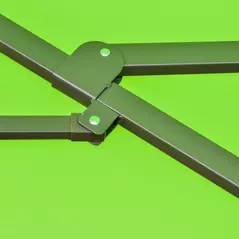 Outsunny 4.6M Sun Umbrella Canopy Double-sided Crank Sun Shade w/ Cross Base Green - 9