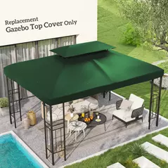 Outsunny Gazebo Roof Replacement, for 3 x 4m Frames - Green - 2