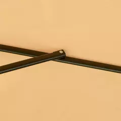 Outsunny 2.7m Cantilever Parasol Banana Sun Umbrella with Crank Handle and Cross Base for Outdoor Hanging Sun Shade Light Brown - 8