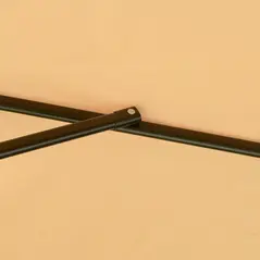 Outsunny 2.7m Cantilever Parasol Banana Sun Umbrella with Crank Handle and Cross Base for Outdoor Hanging Sun Shade Light Brown - 8