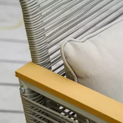 Outsunny 4 Pieces Rattan Garden Furniture Set - Grey - 8