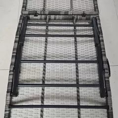 Outsunny Rattan Folding Sun Lounger Outdoor Chair with Cushion and Pillow Grey - 8