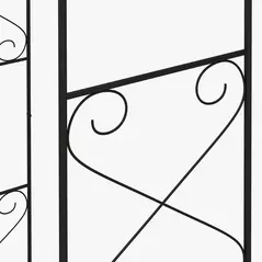 Outsunny Decorative Garden Arch, with Gate - Black - 9