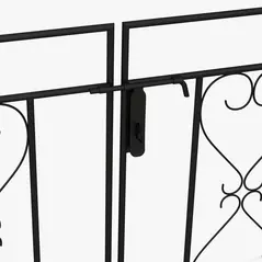 Outsunny Decorative Garden Arch, with Gate - Black - 7
