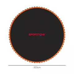 SPORTNOW Replacement Trampoline Mat with Spring Pull Tool, 72 V-Hooks, for 12ft Trampoline using 14cm Springs, Orange - 3