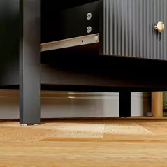 HOMCOM Elegant Chest of Five Drawers - Black - 9