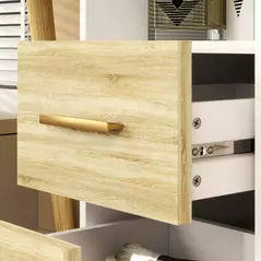 HOMCOM Elegant Dressing Table, with Storage - White - 9