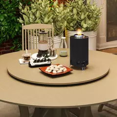 Outsunny Smokeless Fire Pit, 16 x 16 cm Stainless Steel Portable Wood Burning Firepit with Poker, Wood or Pellet Fuelled Tabletop Fire Pit for Garden Camping Bonfire Party, Black - 7