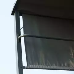 Outsunny 2.2 x 1.4m BBQ Shelter, Outdoor Grill Gazebo Canopy with Shelves, Hanging Hooks, and Metal Frame, for Garden Patio Backyard - 9