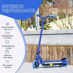 AIYAPLAY Electric Scooter for Kids 6-14 Years, with Colourful Lights, Blue - 6