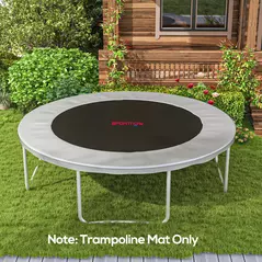 SPORTNOW Replacement Trampoline Mat with Spring Pull Tool, 72 V-Hooks, for 12ft Trampoline using 14cm Springs, Orange - 2