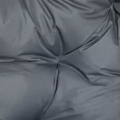 Outsunny Folding Rattan Egg Chair, Freestanding Basket Chair with Cushion, Bottle Holder Bag for Outdoor or Indoor, Grey - 8