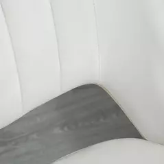 Vinsetto Armless Velvet-Feel Office Chair - Cream White - 8