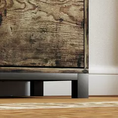 HOMCOM Sideboard, Industrial Storage Cabinet with Doors, Drawer, Cupboard and Adjustable Shelves for Living Room, Dining Room, Hallway, Rustic Brown - 9