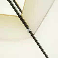 Outsunny 4 x 3 m Aluminum Garden Gazebo, Double Roof Outdoor Gazebo Canopy Shelter with Netting & Curtains for Garden, Lawn, Backyard and Deck, Cream - 8