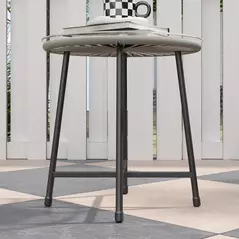 Outsunny 3 Pieces Rattan Bistro Set, Wicker Small Garden Table and Chairs Set with Cushions and Glass Top Coffee Table, Bistro Garden Furniture Set for Outdoor, Patio, Balcony, Light Grey - 9