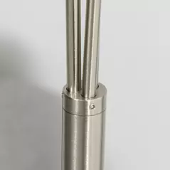 HOMCOM 3-Light Upright Floor Lamps for Living Room, Modern Standing Lamp for Bedroom with Steel Base, Bulb not Included, Silver - 8