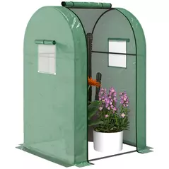 Outsunny 94 x 94cm Mini Portable Greenhouse - Green - 1