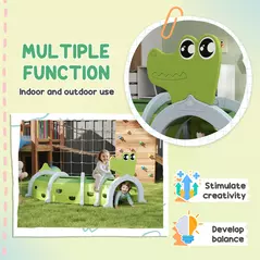 AIYAPLAY Crocodile Design Kids Play Tunnel for Ages 3-6 Crawl and Climb - 4