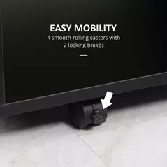 HOMCOM Multi-Storage Compact Work Desk, with Wheels - Black - 5