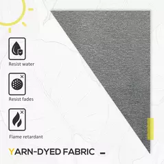 Outsunny 5-Piece Rattan Patio Furniture Set with Corner Sofa, Footstools, Coffee Table, for Poolside, Dark Grey - 7