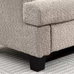 HOMCOM Two-Seater Chenille Sofa - Light Brown - 8