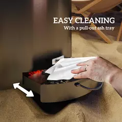 Outsunny Metal Wood-burning Fire Pit with Fire Poker - Black - 6