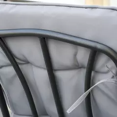 Outsunny Seven-Piece Garden Dining Set with Cushions - Grey - 8