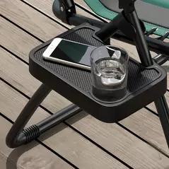 Outsunny Zero Gravity Lounger Chair, Folding Reclining Patio Chair with Padded Seat, Cup Holder, Soft Cushion and Headrest for Poolside, Camping, Green - 9