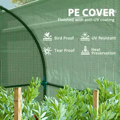 Outsunny 94 x 94cm Mini Portable Greenhouse - Green - 5