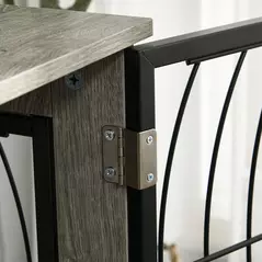 PawHut Dog Crate Furniture End Table w/ Plush Washable Cushion, Lockable Door, for Large Dogs - 9