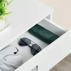 HOMCOM Shoe Cabinet, Slim Shoe Storage Cabinet with Drawer, 2 Flip-up Doors and Adjustable Shelf, Narrow Shoe Cupboard for 16 Pairs of Shoes for Entryway, Hallway, White - 8