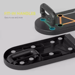 SPORTNOW Foldable Push Push Up Board with Non-Slip Pads, for Chest, Arms, Shoulders, Black - 6