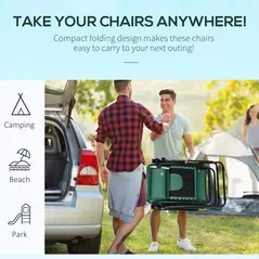 Outsunny Zero Gravity Lounger Chair, Folding Reclining Patio Chair with Padded Seat, Cup Holder, Soft Cushion and Headrest for Poolside, Camping, Green - 5